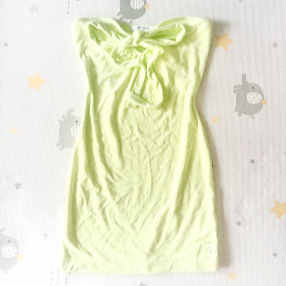 juicy couture lime green strapless dress